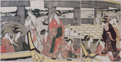 Au-dessus et en dessous du pont de Ryogoku, vers 1796 - Kitagawa Utamaro