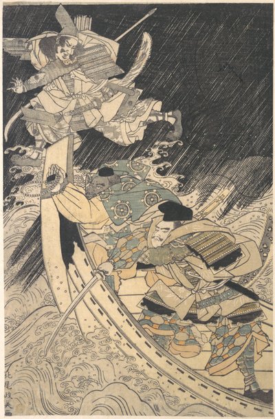 Minamoto Yoshitsune et son serviteur, le moine Benkei - Kitao Masayoshi