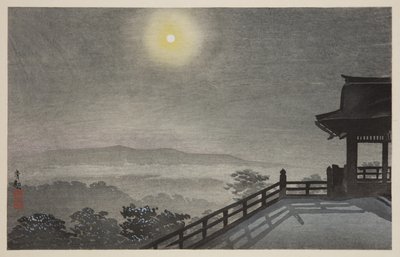 Soirée de lune fraîche à Kiyomizudo dans la capitale orientale - Kiyochika Kobayashi