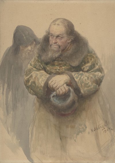 Deux hommes russes, 1904 - Klavdi Vasilevich Lebedev