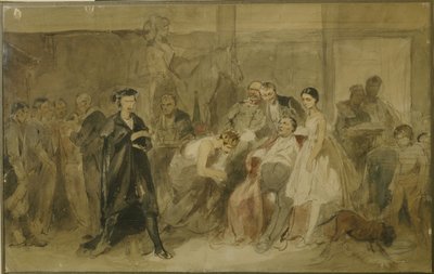 Derrière le rideau dans le théâtre des serfs - Konstantin Alexandrovich Trutovsky