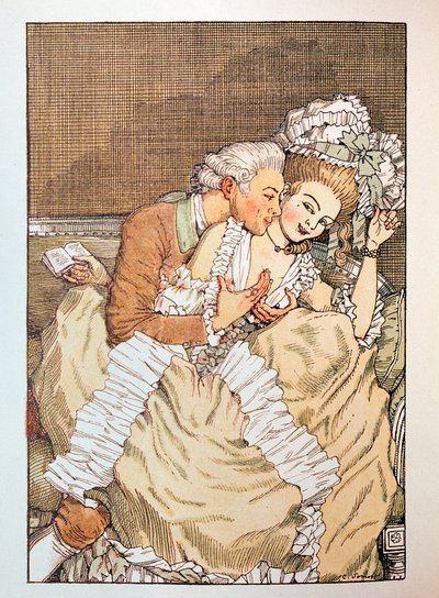 Illustration pour "Le Livre de la Marquise" de Franz Blei - Konstantin Andreevic Somov