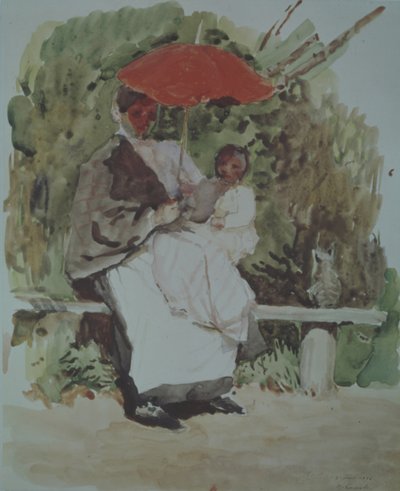 Infirmière avec un enfant - Konstantin Andreevic Somov