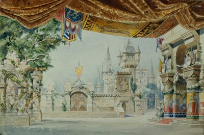 Décor de scène pour le ballet Raimonda par A. Glazunov, 1899 - Konstantin Matveevich Ivanov