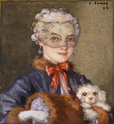 Dame avec un chien, 1928 - Konstantin Somov