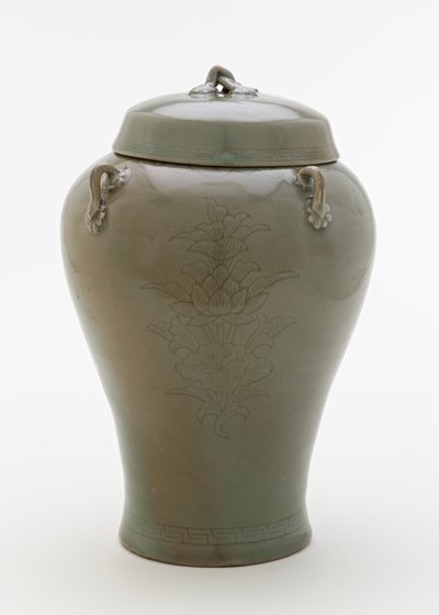 Pot avec motif incisé de lotus, seconde moitié du 12ème siècle - Korean School