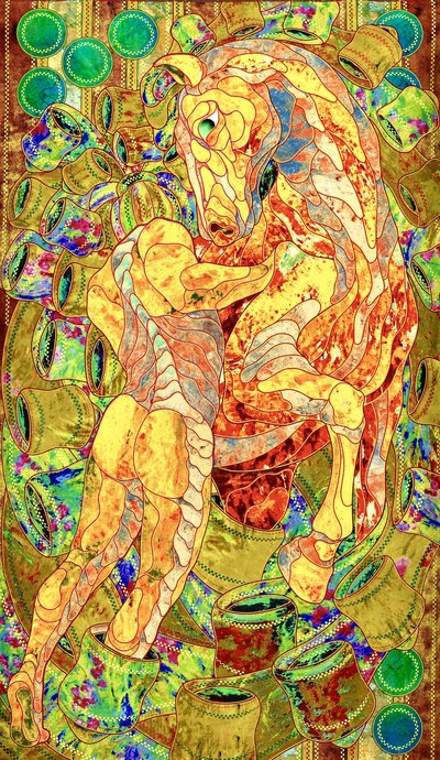 Étreinte de chevaux en mosaïque - Kostyantin Malginov