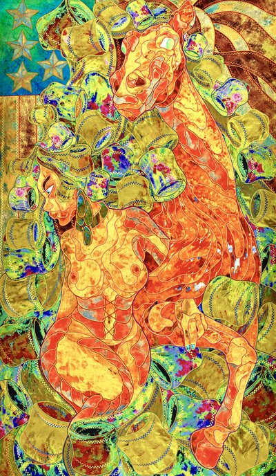Une femme pleine de vie et son cheval - Kostyantin Malginov