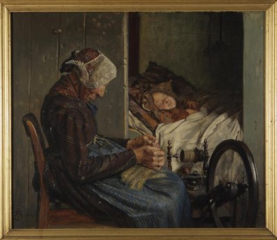 Grand-mère avec son petit-fils - Kristian Zahrtmann