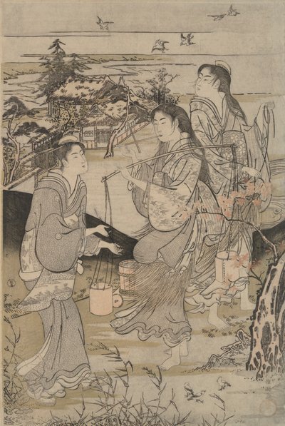 Kōya dans la province de Ki-I et Noda dans la province de Mutsu des Six Rivières de Bijoux - Kubo Shunman