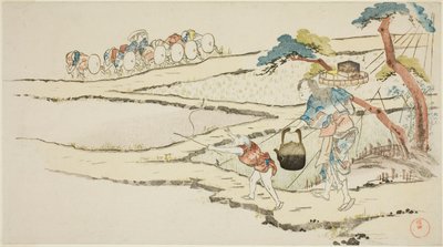 Apporter de la nourriture aux planteurs de riz - Kubo Shunman