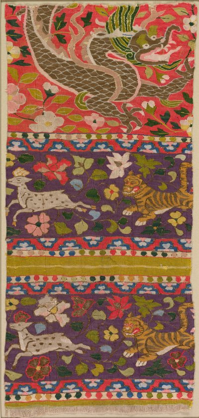 Tigres chassant des cerfs, avec dragon - Kubo Shunman