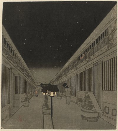 Yoshiwara de nuit - Kunisada (II) , Utagawa
