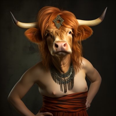 Vache des Highlands en Marilyn Monroe 1 - Kurt Heppke