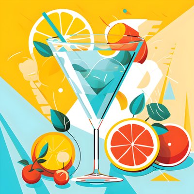 affiche de citrons, cocktails avec citrons, menthe 1 - Kurt Heppke