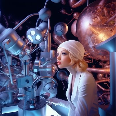 Image de microscope électronique à super-résolution de femme dans le style artistique de David LaChapelle 3 - Kurt Heppke
