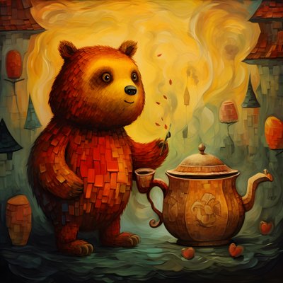 ours en peluche et pot de miel 2 - Kurt Heppke