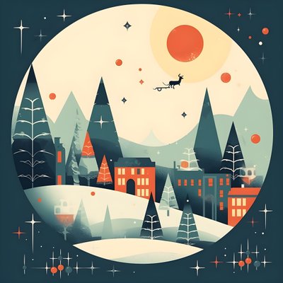 carte postale de Noël style années 60 2 - Kurt Heppke