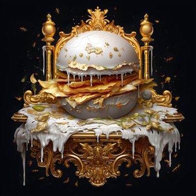 un burger en marbre blanc 2 - Kurt Heppke