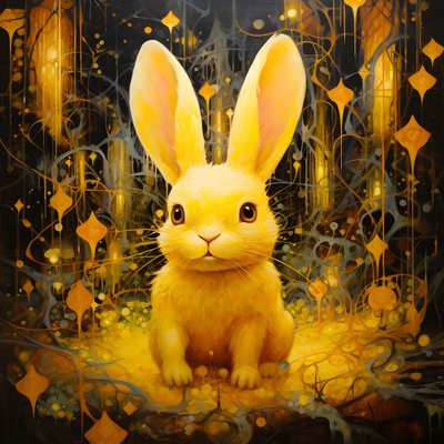 un lapin jaune 1 - Kurt Heppke