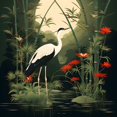 Belle illustration japonaise d