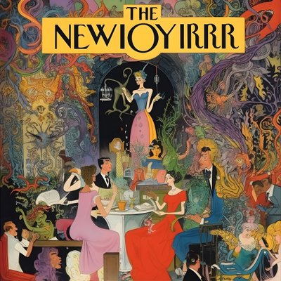Couverture colorée de New Yorker vintage cartoon gag 3 - Kurt Heppke