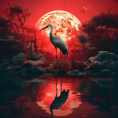 Oiseau debout dans l