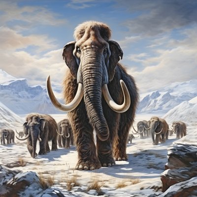 troupeau de mammouths laineux dans la toundra 4 - Kurt Heppke