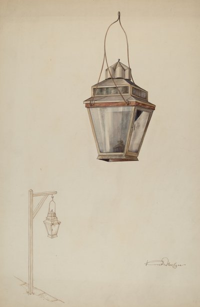 Lampe de rue à huile de sperme - Kurt Melzer