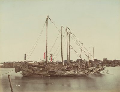Jonques japonaises, c.1880 - Kusakabe Kimbei