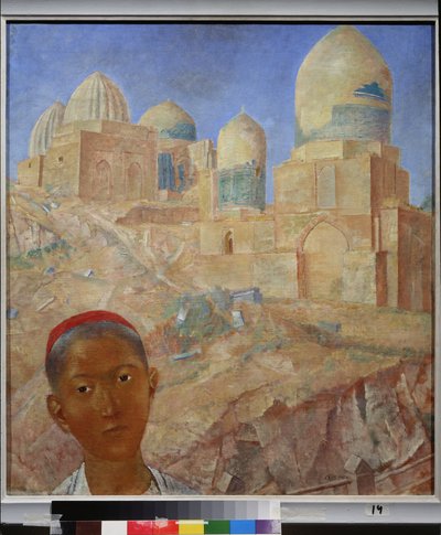 La nécropole Shah I Zinda. Samarcande - Kuzma Sergeevich Petrov Vodkin