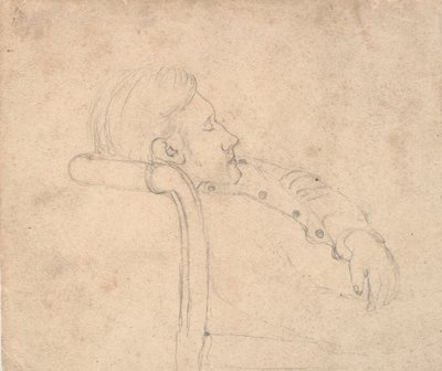 Homme endormi sur un canapé. Demi-figure - Laurits Andersen Ring