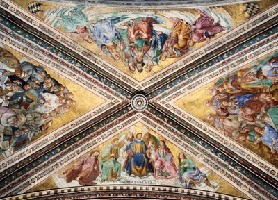 Voûte fresquée par Giovanni da Fiesole dit Fra Angelico et Luca Signorelli, Chapelle de la Madonna di San Brizio, Cathédrale d