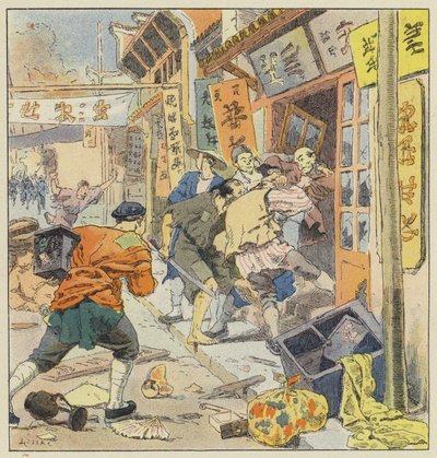 Pillage dans les quartiers chinois, à Dalny - L. Malespine