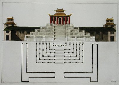 Plan du temple taoïste et pavillon, planche 10 de 
