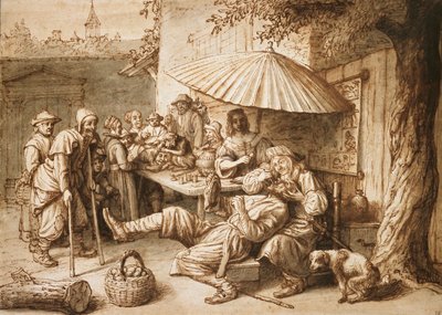 Un dentiste charlatan extrait une dent de paysan, fin XVIIe siècle - Lambert Doomer