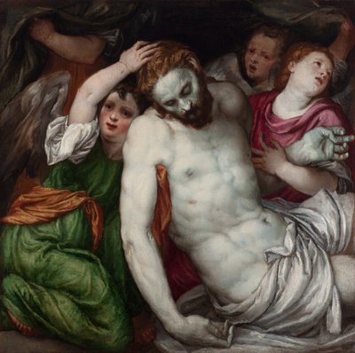Pietà et anges - Lambert Sustris