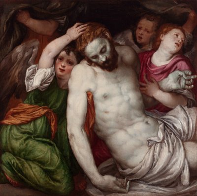 Pietà avec anges - Lambert Sustris