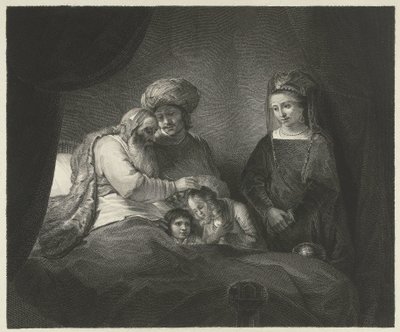 Jacob bénit Éphraïm et Manassé - Lambertus Antonius Claessens