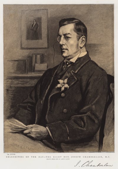 Célébrités du jour, le très honorable Joseph Chamberlain, MP - Lance Calkin