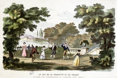 Jeux anciens : le jeu de raquette et volant, ancêtre du badminton, d