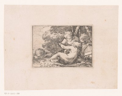 Bacchanale avec des putti ivres - Laurent de La Hire