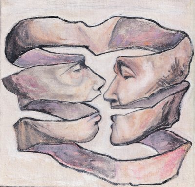Théorie des cordes, c.2019 (acrylique sur toile) - Laurie Michaels