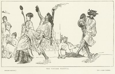 Le festival des vendanges (gravure) - Lawrence Alma Tadema