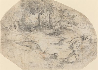 Paysage avec un homme et un chien - Leandro Bassano after Titian
