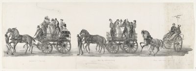 Invitation à un concert, le bal et des étudiants ivres, 1835 - Leendert Springer (I)