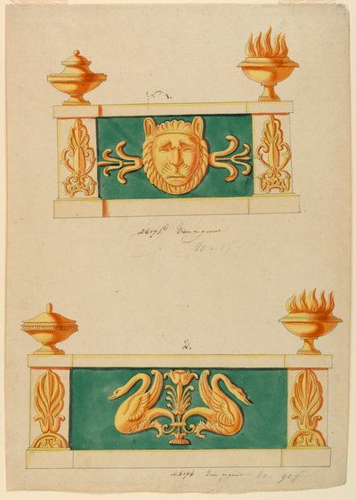 Projet pour deux chenets - Lefebure Manufactory