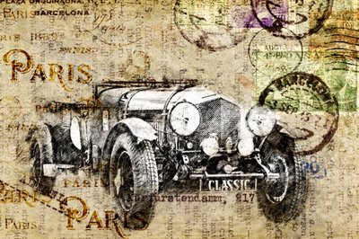 Antique car - Lembayung senja studio [Vintage Poster]