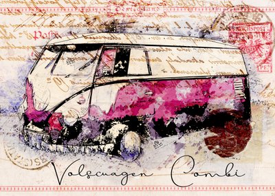 Art sur un combi de rêve - Lembayung senja studio [Vintage Poster]
