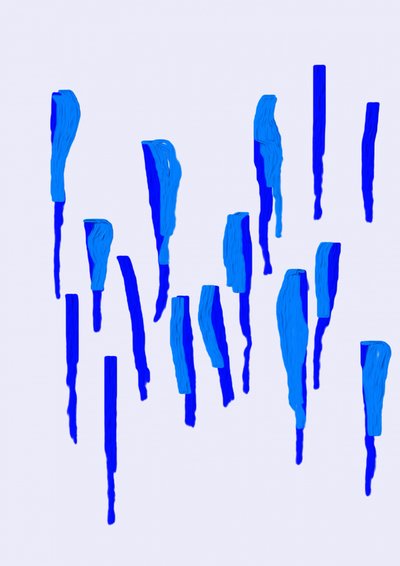 Formes bleues fluides - Lembayung senja studio [Vintage Poster]